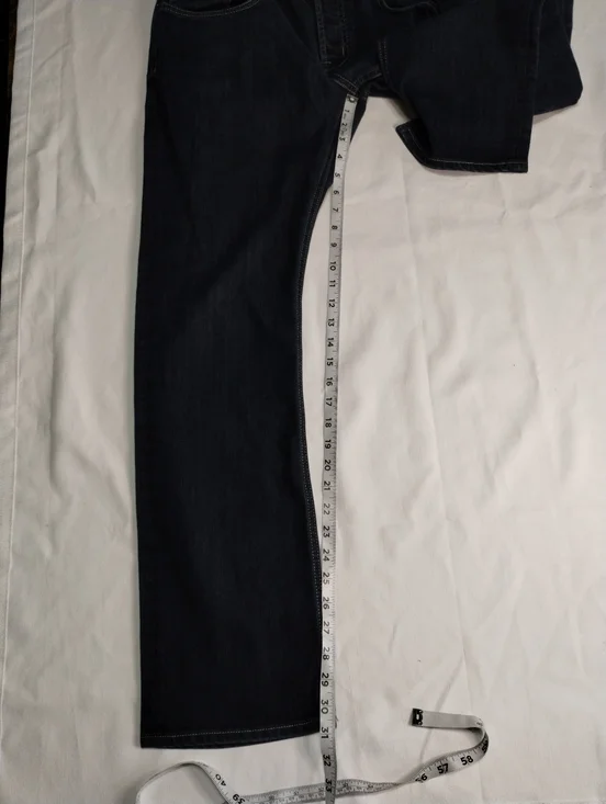 Women's Dark Blue Straight-Leg Jeans Size (34X32) - Picture 4 of 12